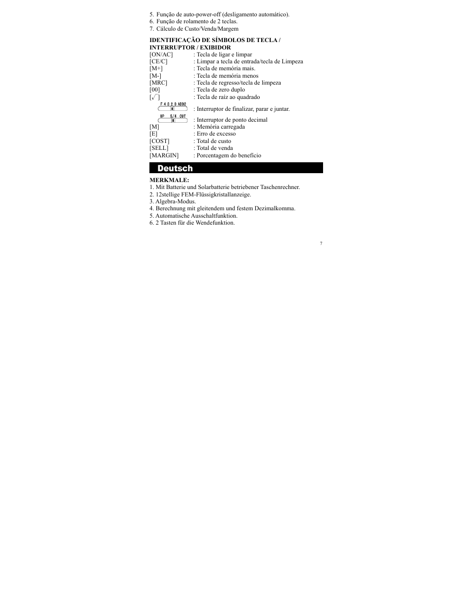 CITIZEN SDC-722A User Manual | Page 7 / 27