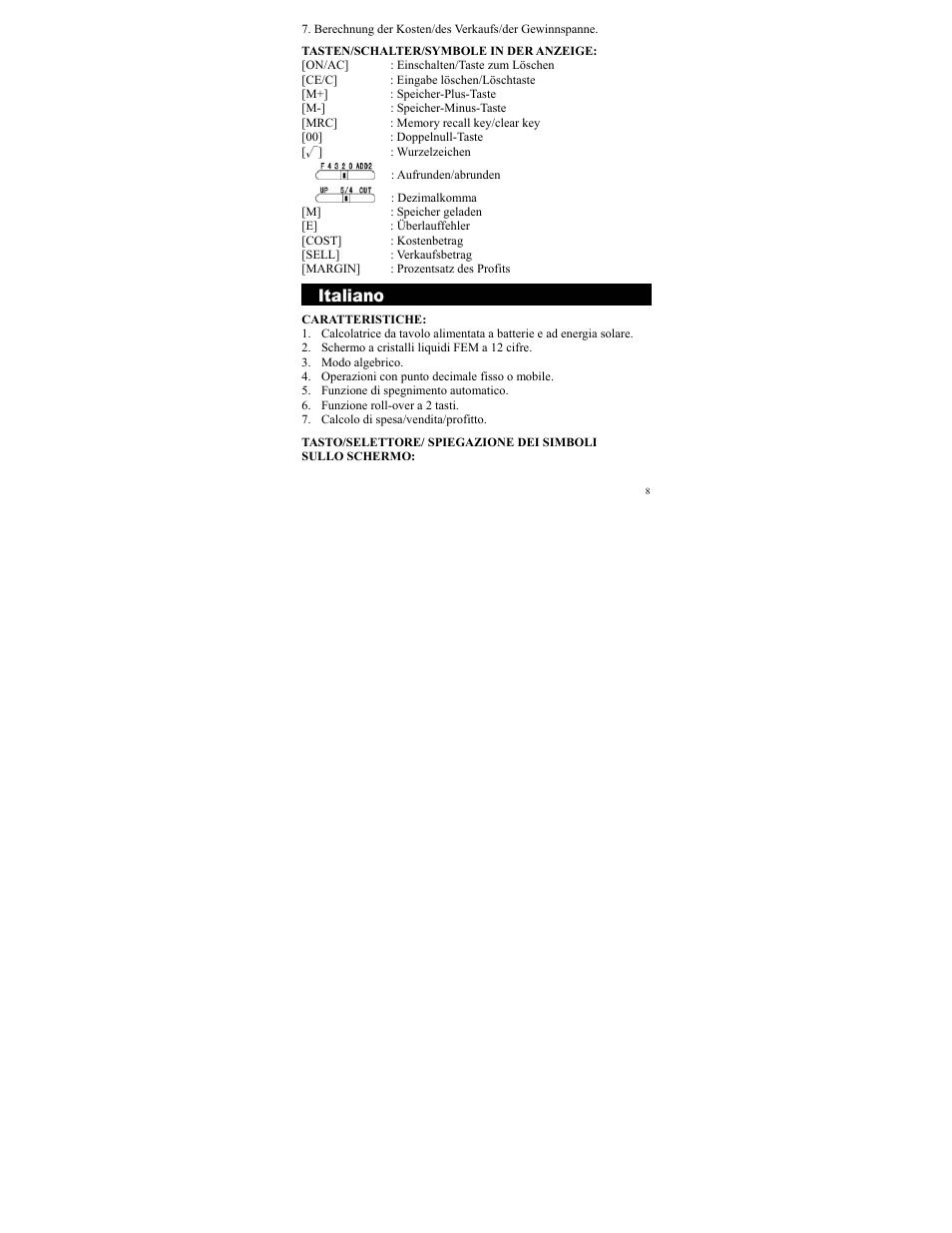CITIZEN SDC-722A User Manual | Page 8 / 27