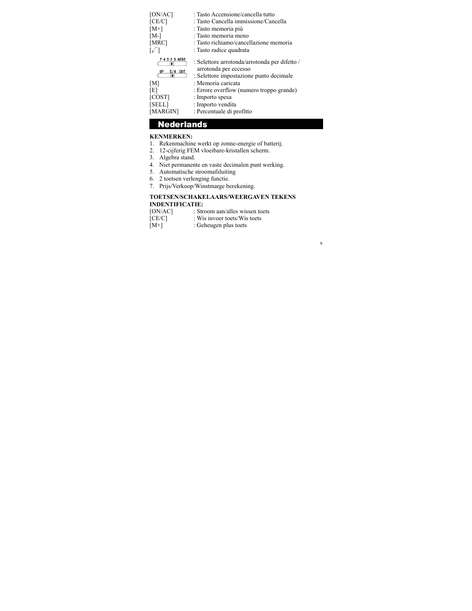CITIZEN SDC-722A User Manual | Page 9 / 27