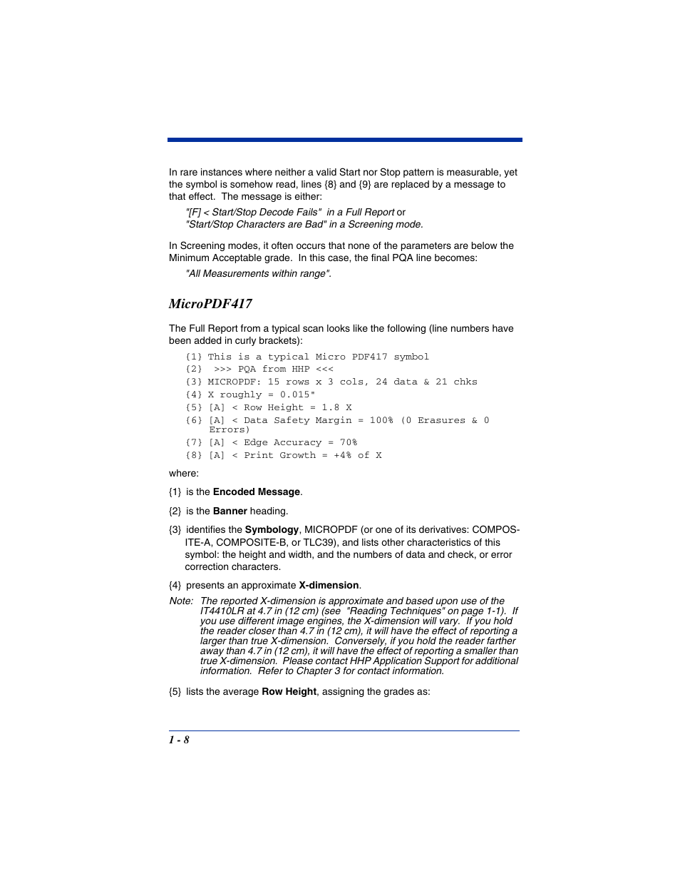 Micropdf417, Micropdf417 -8 | Hand Held Products IT4800 User Manual | Page 12 / 32