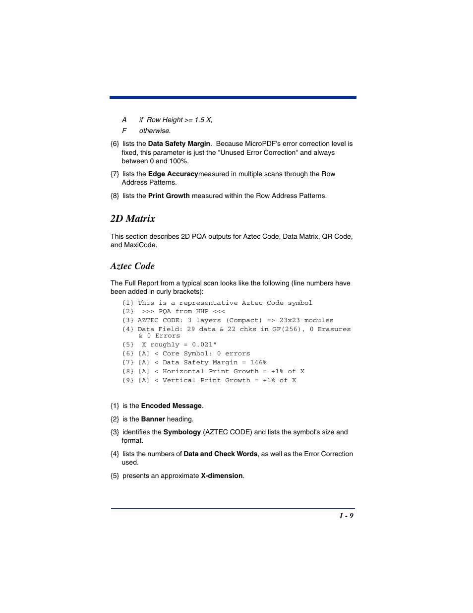 2d matrix, Aztec code, 2d matrix -9 | Aztec code -9 | Hand Held Products IT4800 User Manual | Page 13 / 32