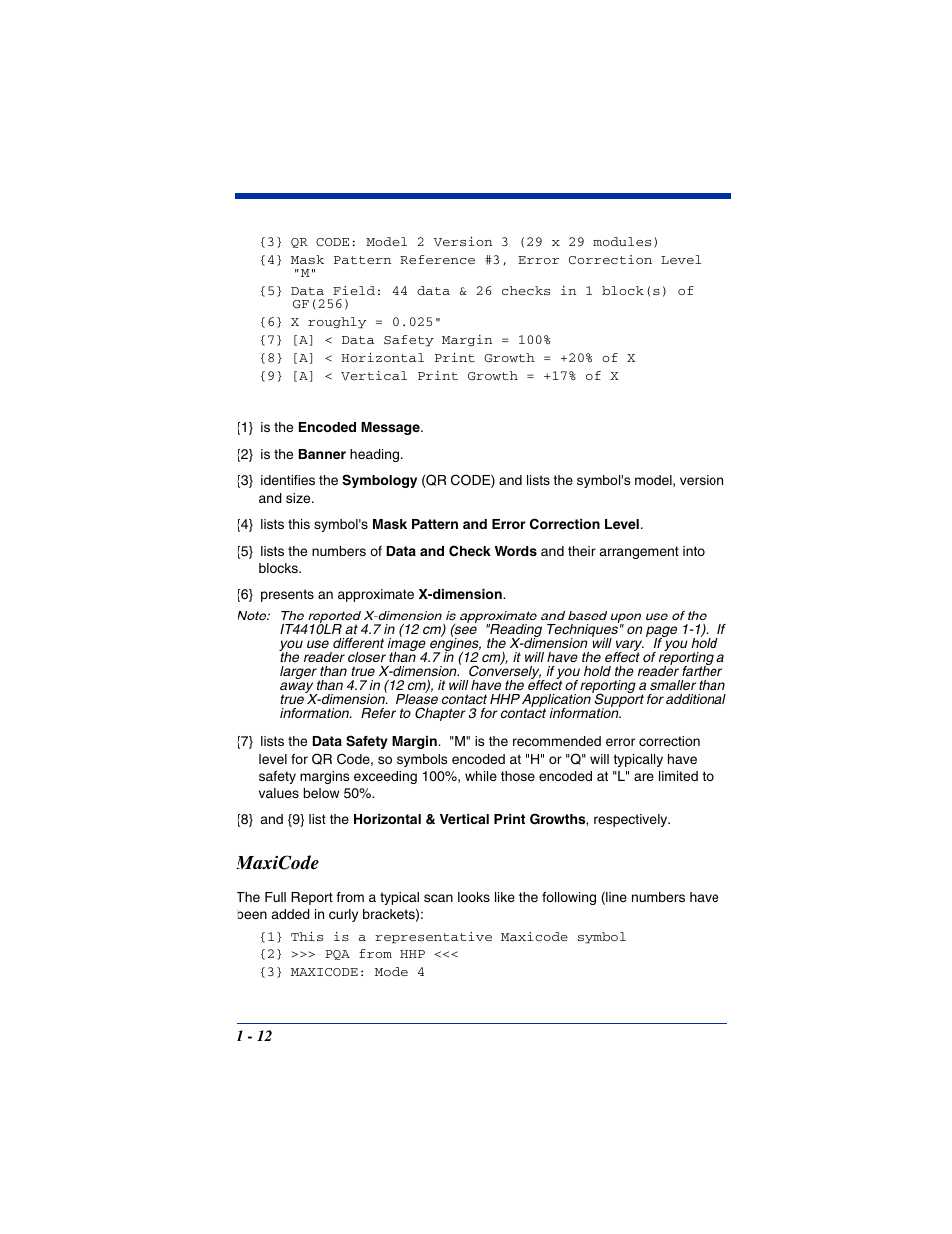 Maxicode, Maxicode -12 | Hand Held Products IT4800 User Manual | Page 16 / 32
