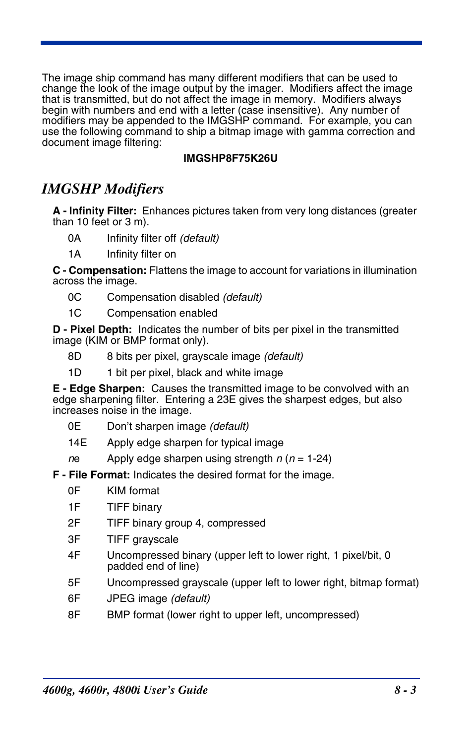 Imgshp modifiers, Imgshp modifiers -3 | Hand Held Products 4600g User Manual | Page 145 / 234