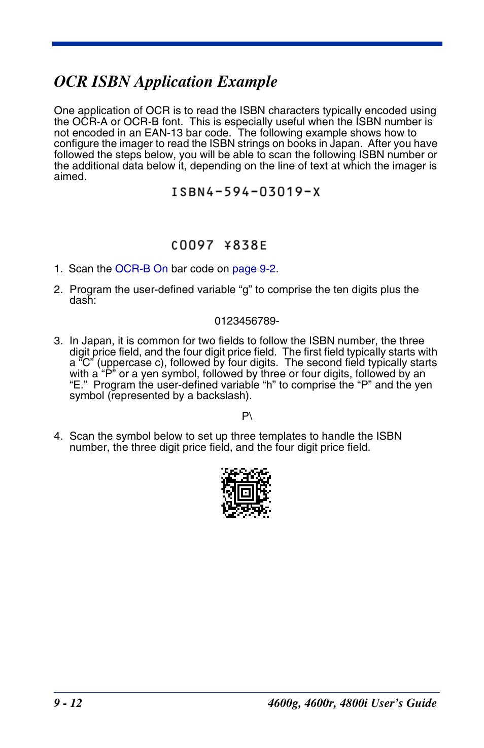 Ocr isbn application example, Ocr isbn application example -12 | Hand Held Products 4600g User Manual | Page 162 / 234