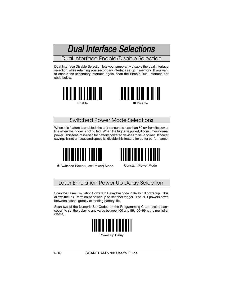 Dual interface enable/disable selection | Hand Held Products 5700 User Manual | Page 24 / 100