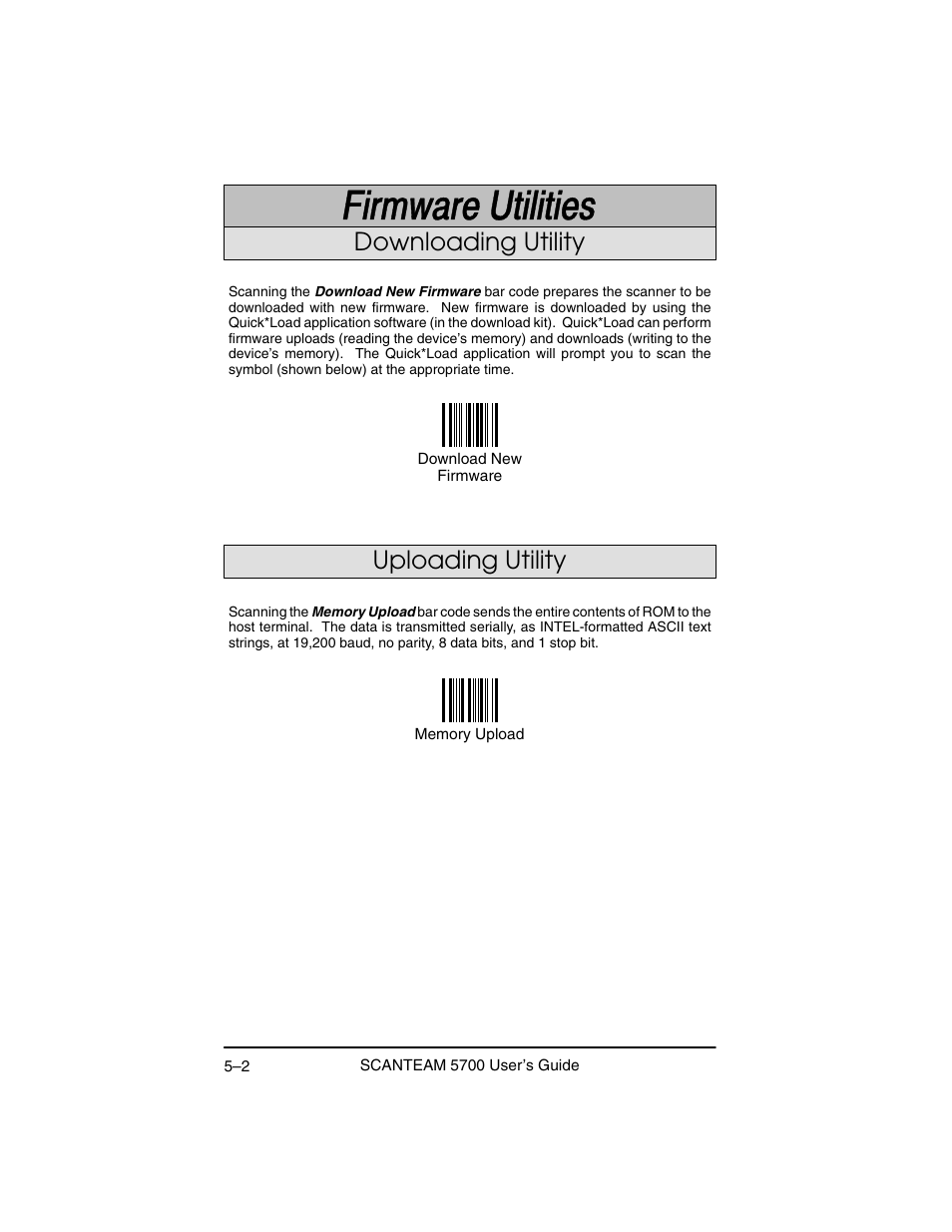 Downloading utility uploading utility | Hand Held Products 5700 User Manual | Page 68 / 100