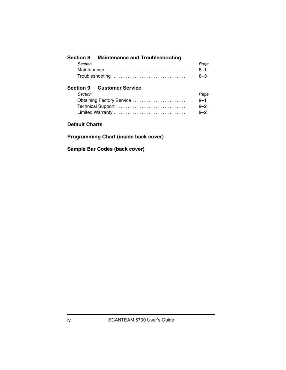 Hand Held Products 5700 User Manual | Page 8 / 100
