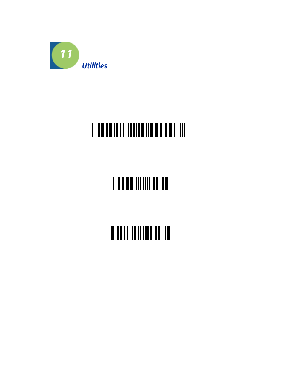 Utilities, To add a test code i.d. prefix to all symbologies, Show software revision | Show data format, Chapter 11 - utilities | Hand Held Products IT3800 User Manual | Page 125 / 164