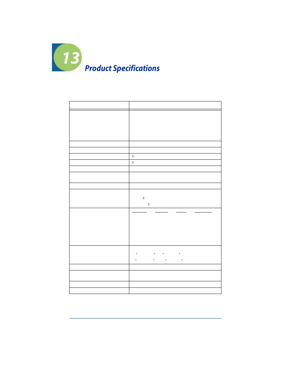 Product specifications, It3800 product specifications, Chapter 13 - product specifications | It3800 product specifications -1, Parameter specification | Hand Held Products IT3800 User Manual | Page 143 / 164