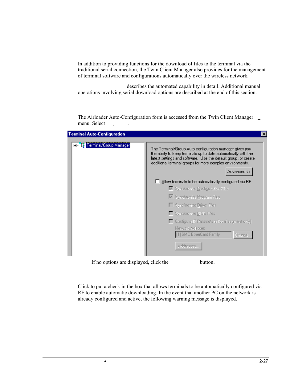 Software management, Airloader auto-configuration | Hand Held Products DOLPHIN 9500 User Manual | Page 37 / 132