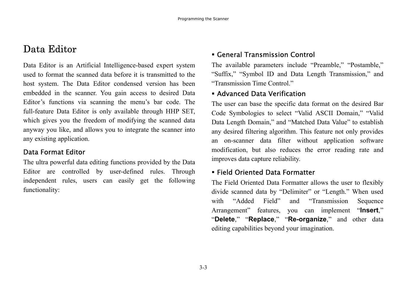 Data editor | Hand Held Products 3080 User Manual | Page 17 / 67
