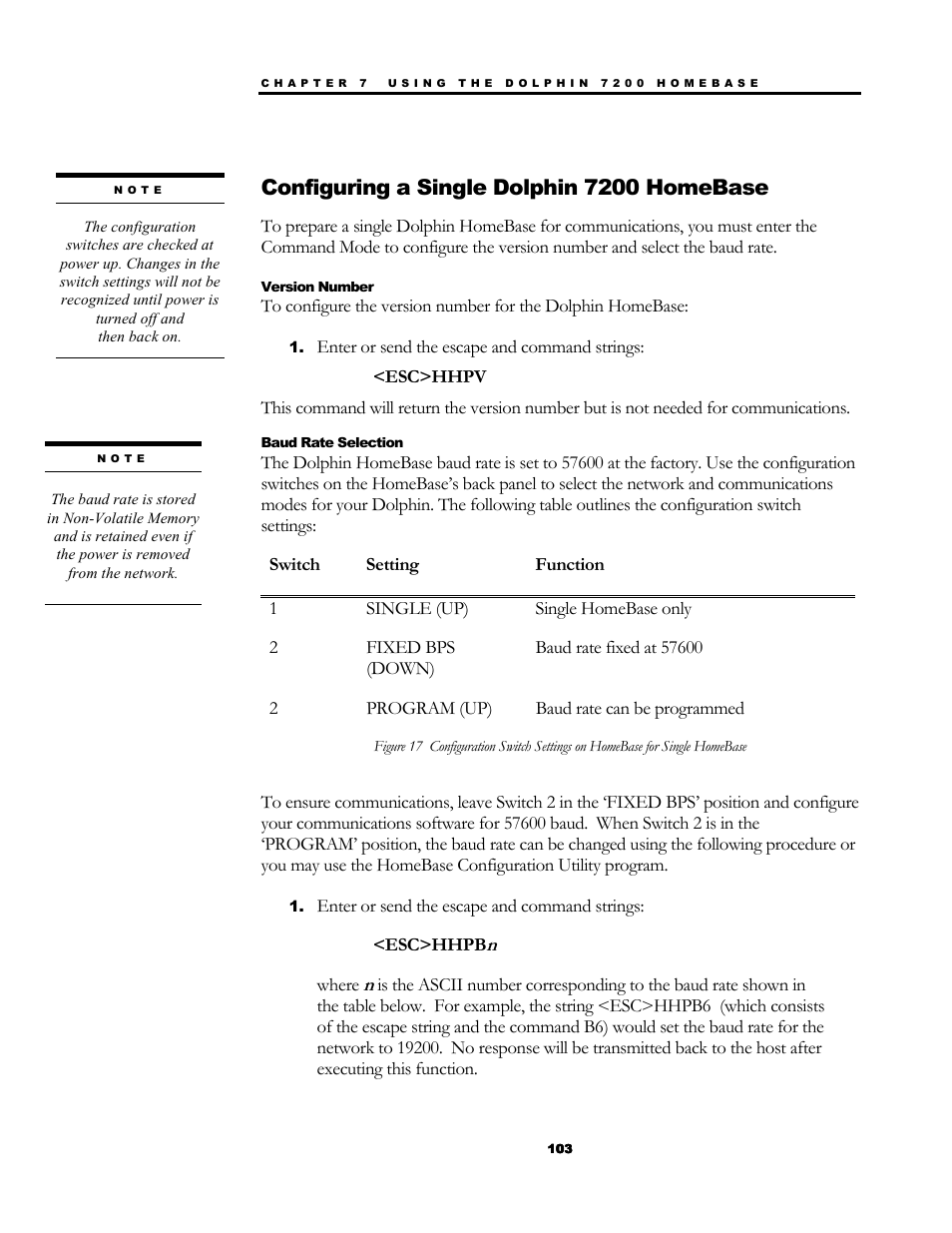 Configuring a single dolphin 7200 homebase | Hand Held Products 7200/UG User Manual | Page 103 / 181