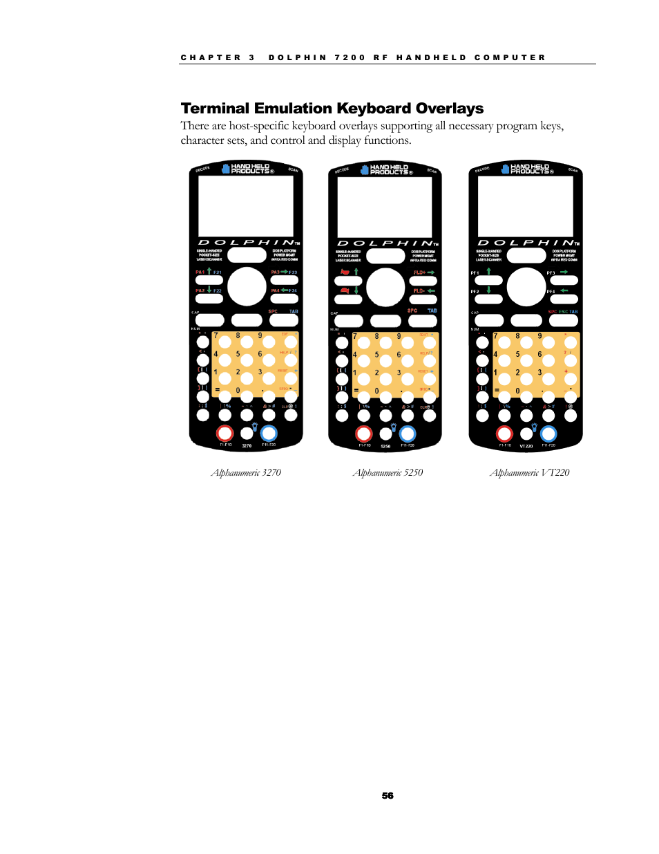 Terminal emulation keyboard overlays | Hand Held Products 7200/UG User Manual | Page 56 / 181