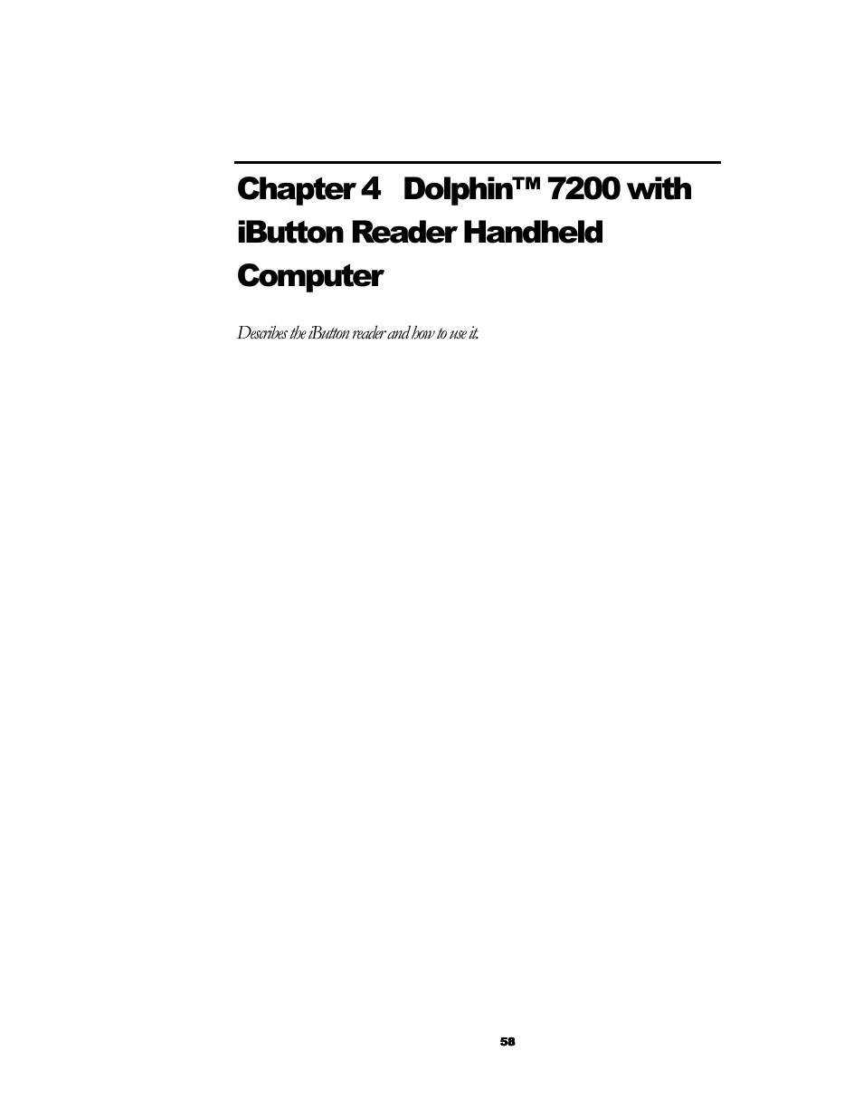 Describes the ibutton reader and how to use it | Hand Held Products 7200/UG User Manual | Page 58 / 181