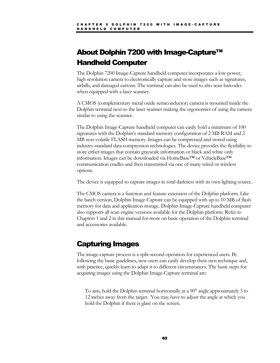 Capturing images | Hand Held Products 7200/UG User Manual | Page 63 / 181