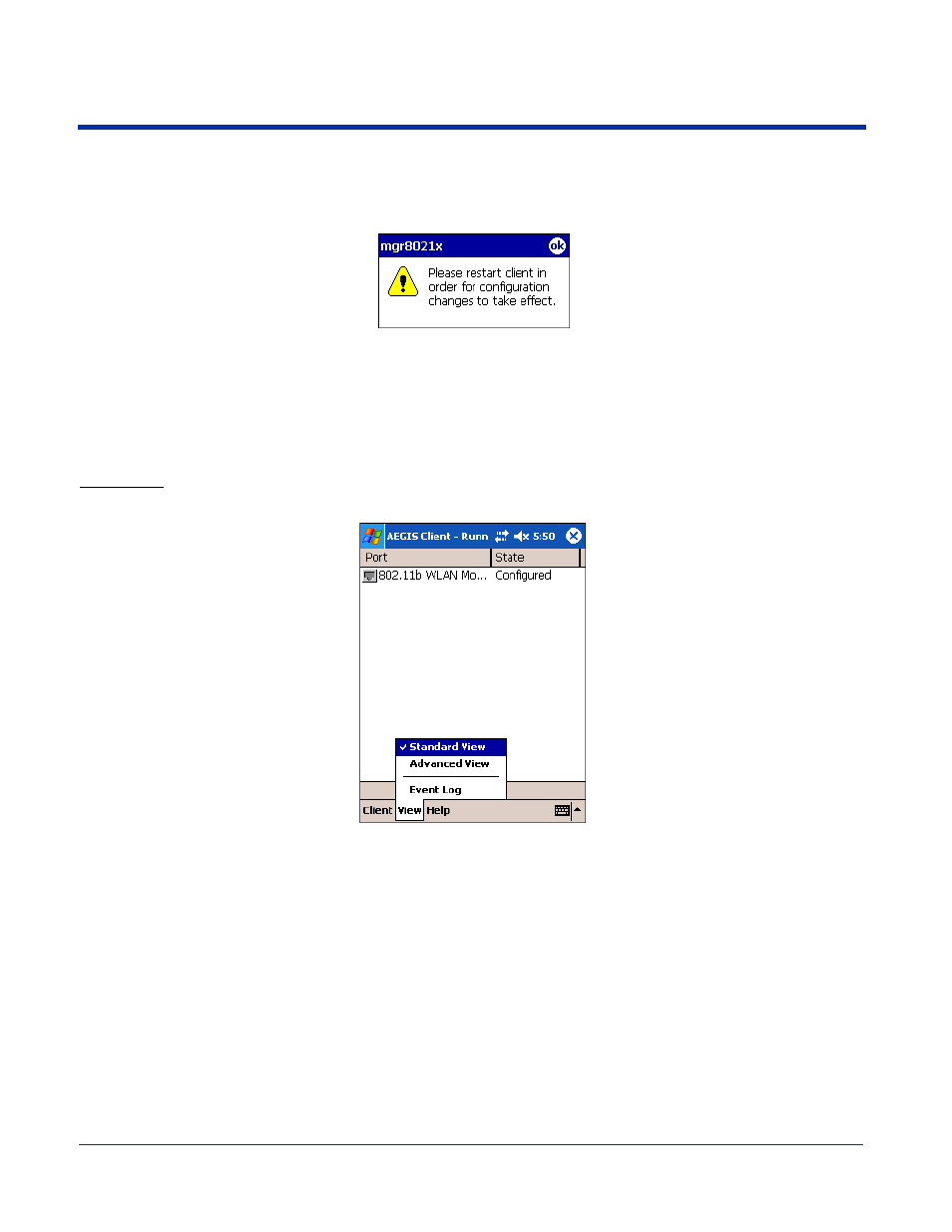 View menu | Hand Held Products 7900 Series User Manual | Page 129 / 240