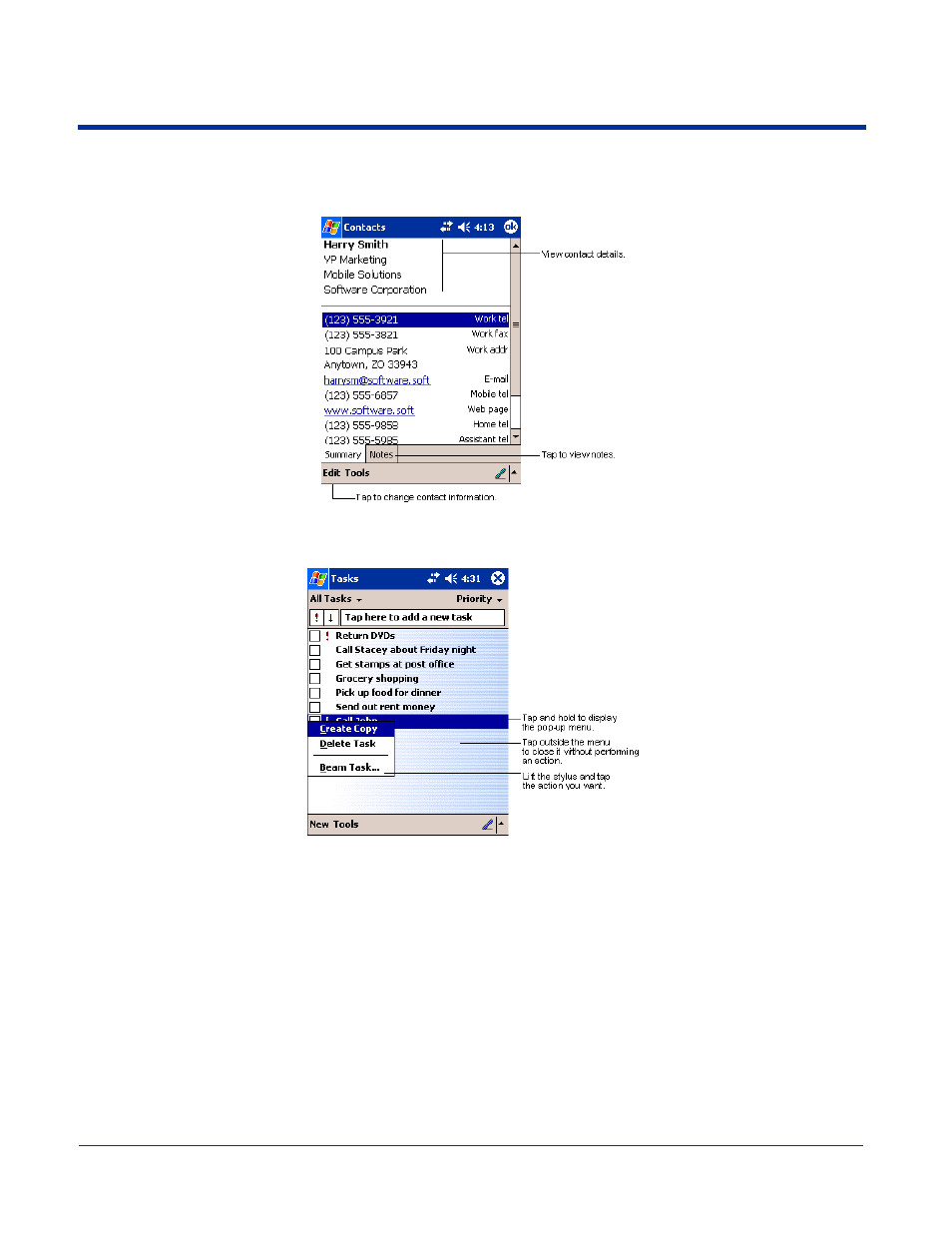 Tasks, Tasks -5, Using the summary screen | Hand Held Products 7900 Series User Manual | Page 185 / 240