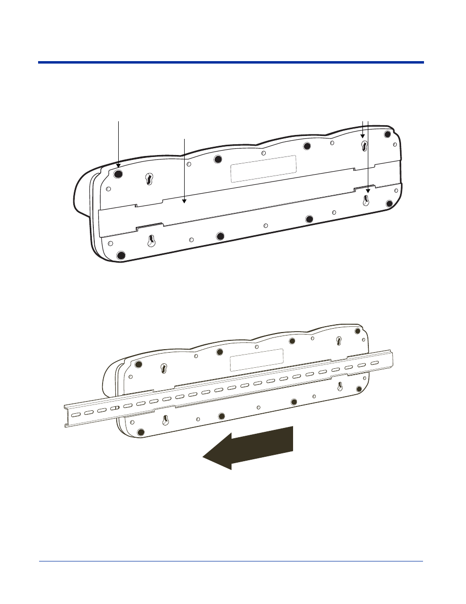 Bottom panel, Using the din rail | Hand Held Products 7900 Series User Manual | Page 226 / 240