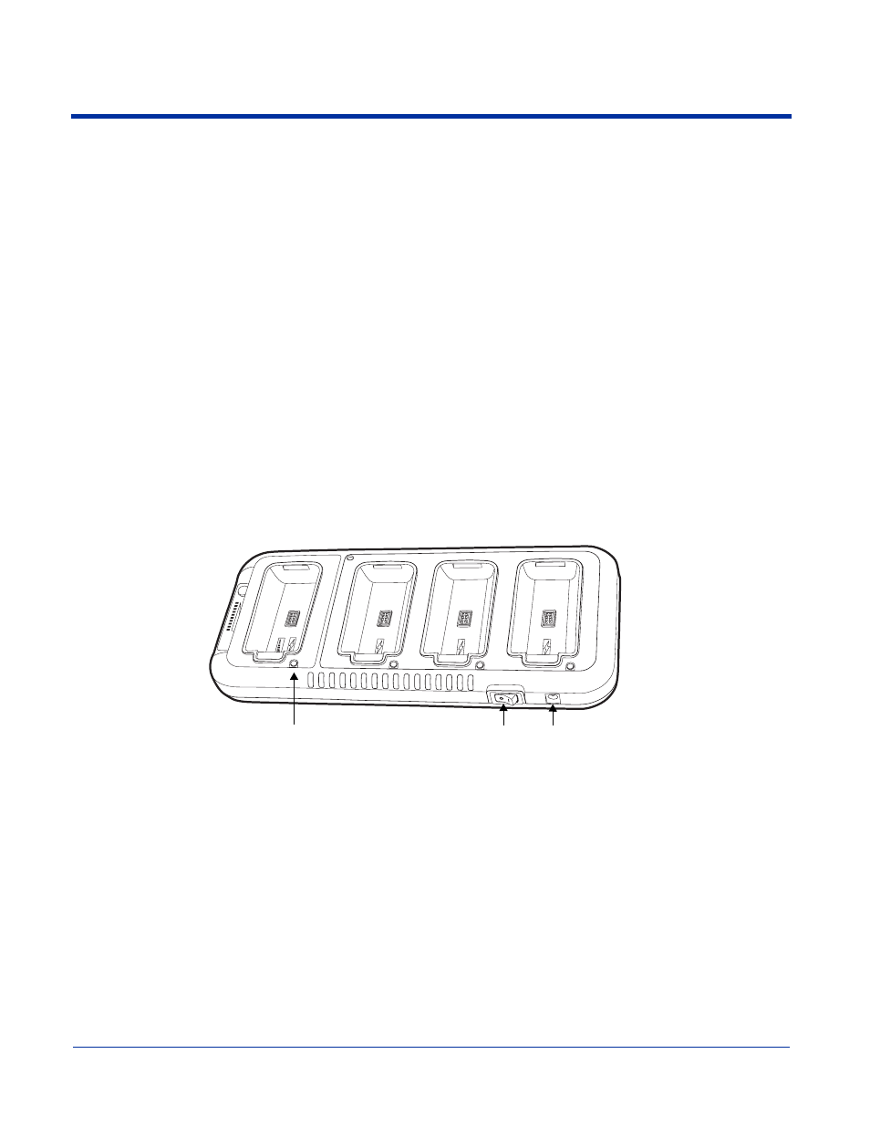 Rear panel, Rear panel -2, Charge/analyze slot | Battery capacity indicator leds, Analyze button, Status leds, Power switch, Power supply connector | Hand Held Products 7900 Series User Manual | Page 230 / 240