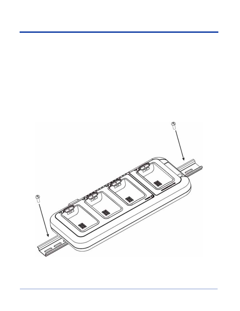 Mounting the quadcharger, Mounting the quadcharger -5, Using the din rail | Desk mounting | Hand Held Products 7900 Series User Manual | Page 233 / 240