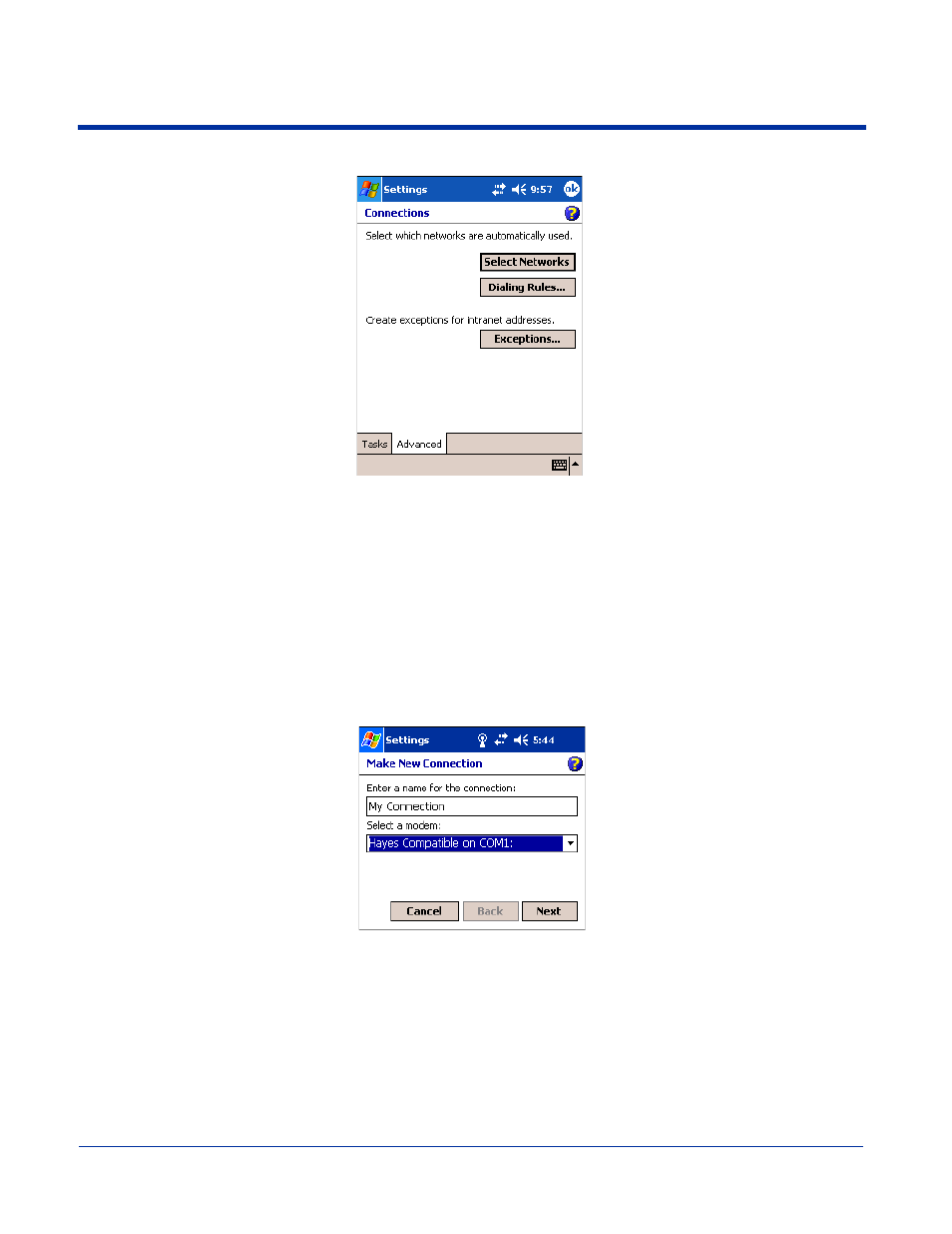 Creating an external modem connection to an isp | Hand Held Products 7900 Series User Manual | Page 89 / 240