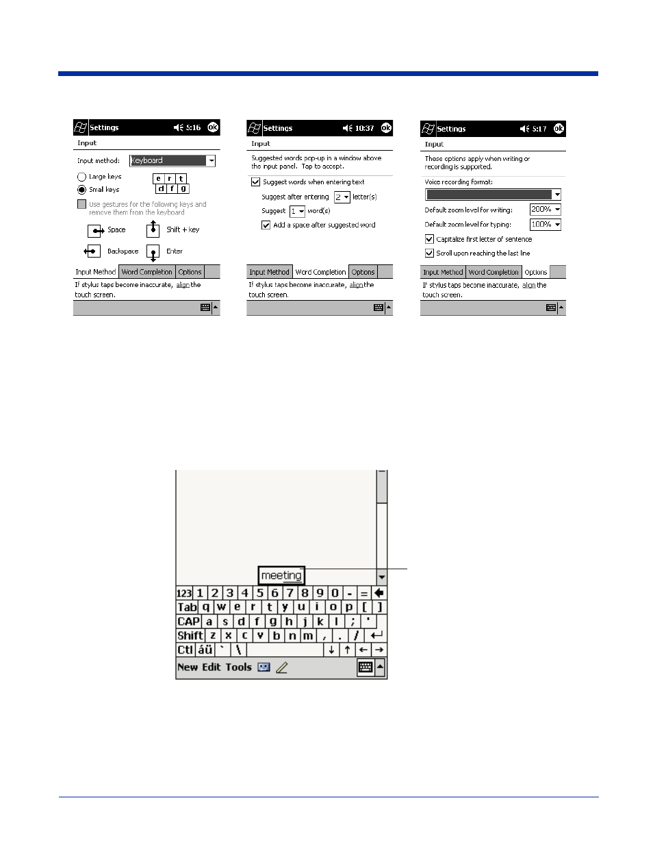 Using the soft keyboard, Using the soft keyboard: -2 | Hand Held Products 7450 User Manual | Page 40 / 133