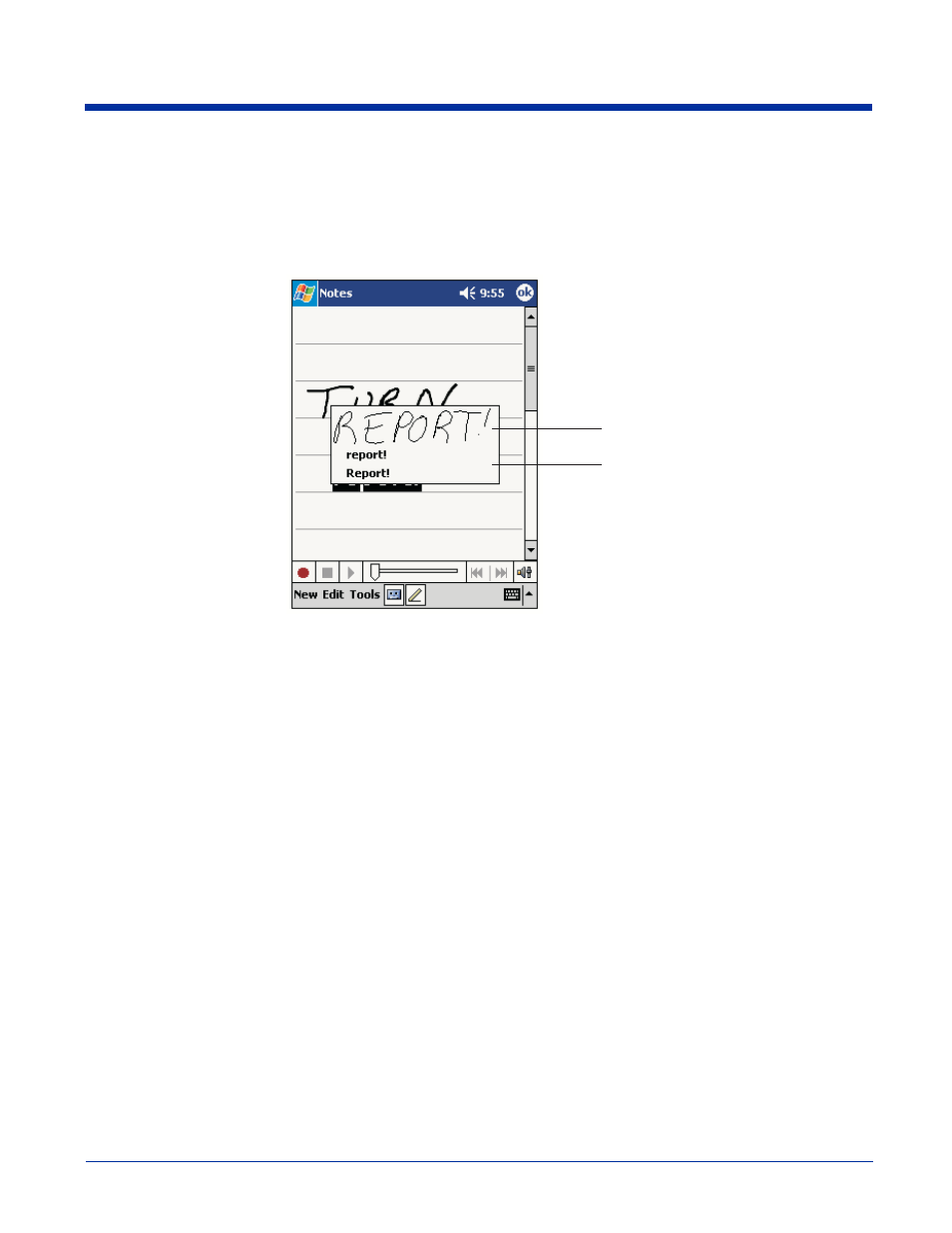Tips for getting good recognition, Drawing on the screen, Tips for getting good recognition -6 | Drawing on the screen -6, Alternate list | Hand Held Products 7450 User Manual | Page 44 / 133