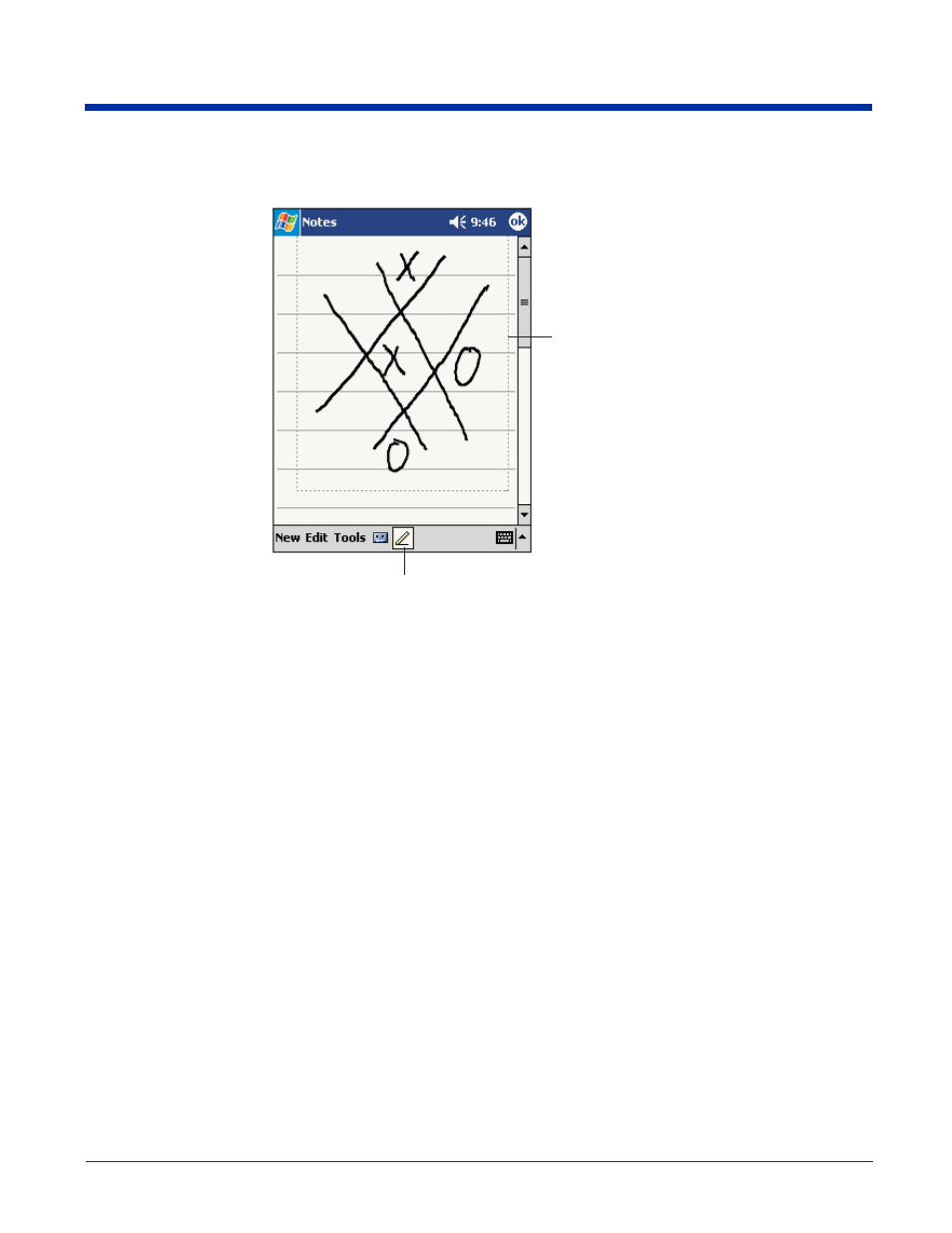 Selecting a drawing, Selecting a drawing -7, Drawing on the screen | Hand Held Products 7450 User Manual | Page 45 / 133