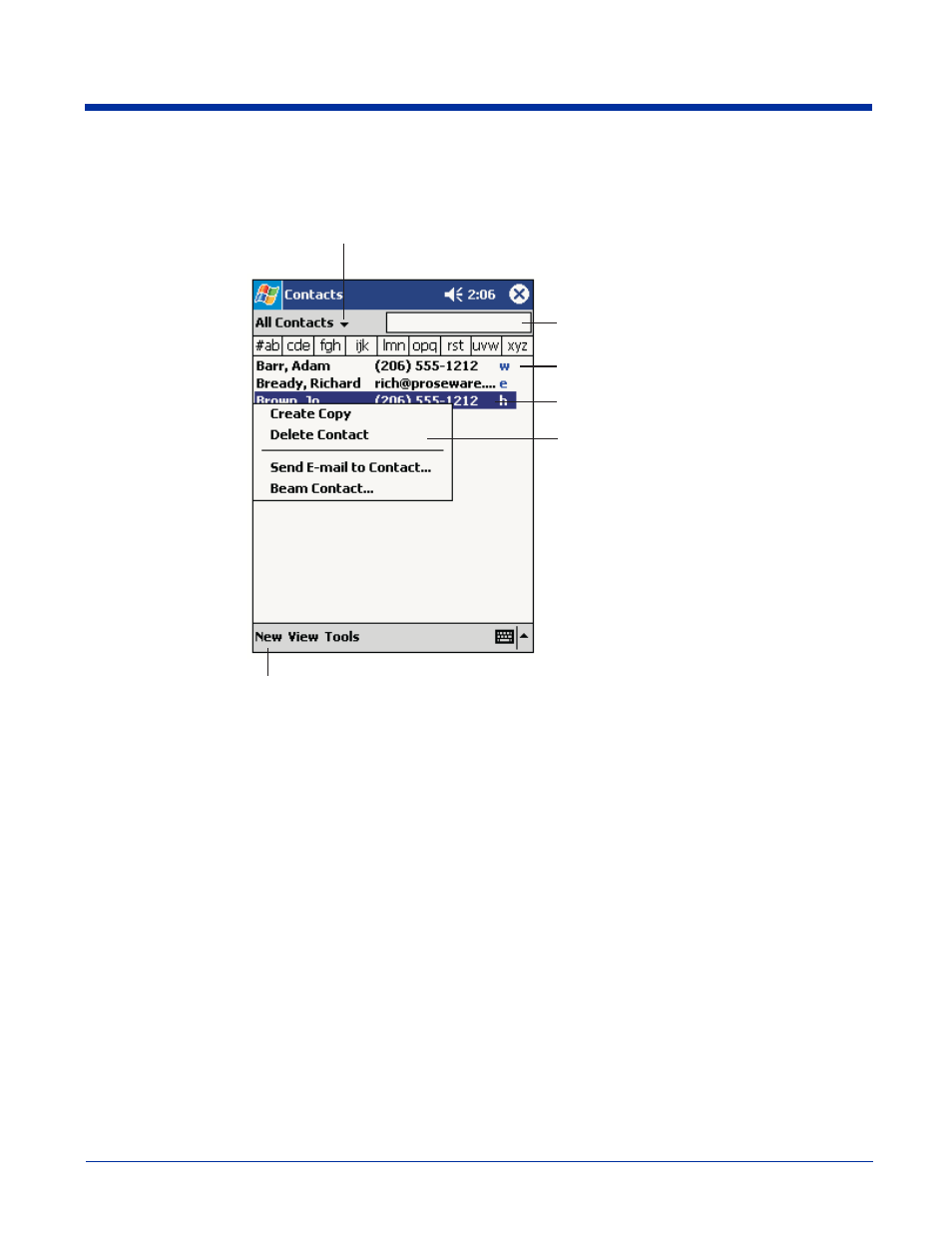 Contacts, Contacts -4 | Hand Held Products 7450 User Manual | Page 66 / 133