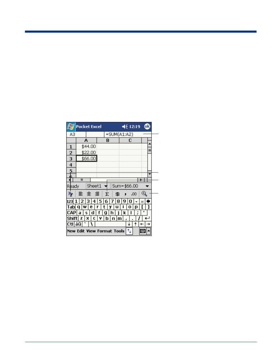 Pocket excel, Pocket excel -5, Tips for working in pocket excel | Hand Held Products 7450 User Manual | Page 91 / 133