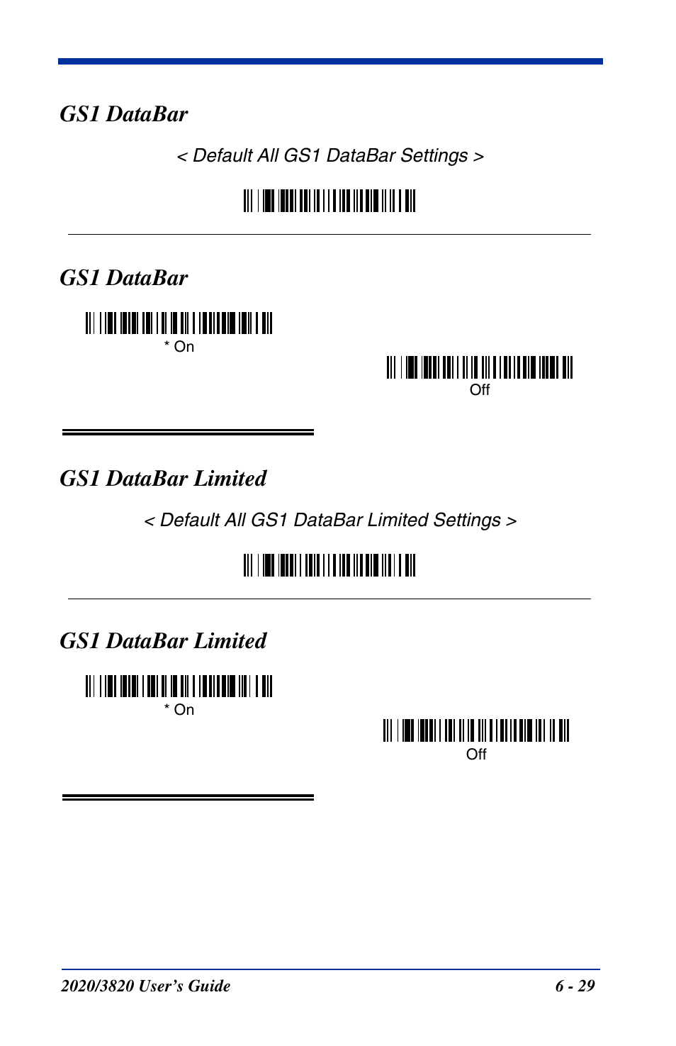 Gs1 databar limited, Gs1 databar limited -29, Gs1 databar | Gs1 databar gs1 databar limited | Hand Held Products 2020 User Manual | Page 119 / 187