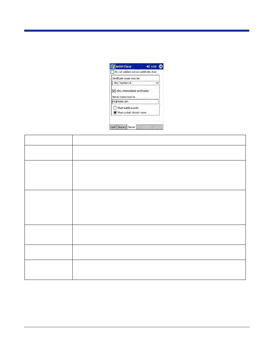 Server tab, Configuring the port | Hand Held Products 7900 User Manual | Page 103 / 204