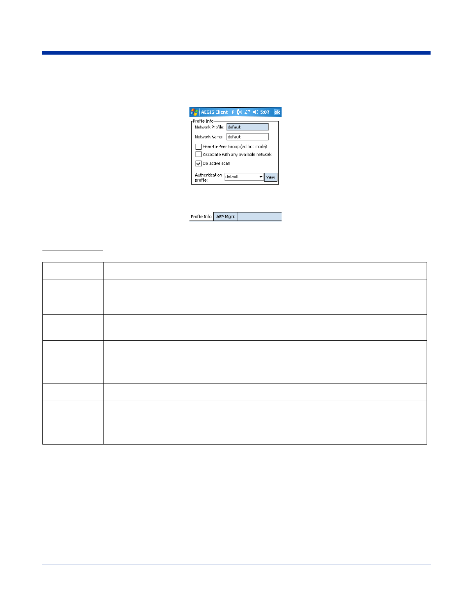 Configuring a network profile, Configuring a network profile -22, Profile info tab | Hand Held Products 7900 User Manual | Page 106 / 204