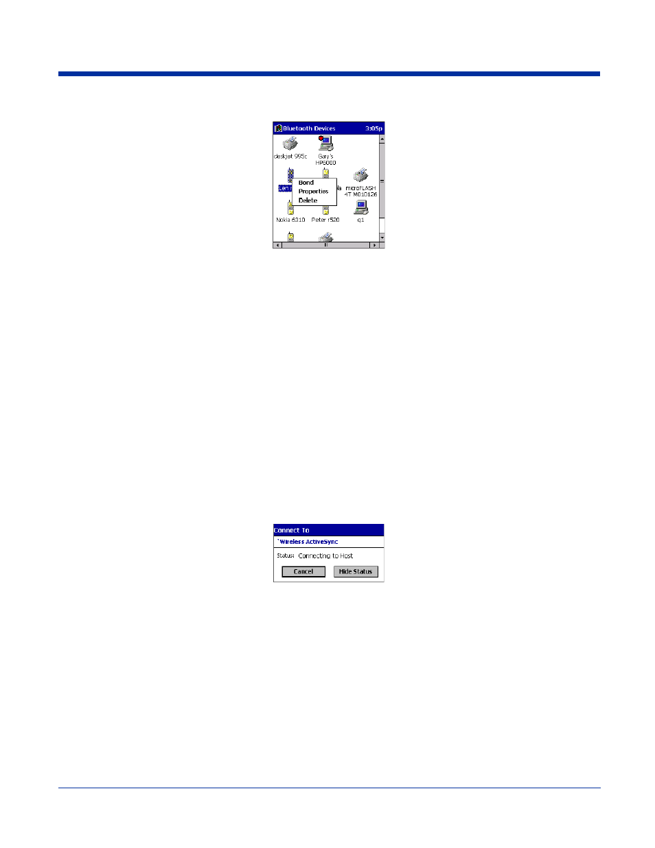 Turn radio transmitter on/off, Bluetooth activesync, Turn radio transmitter on/off -7 | Bluetooth activesync -7 | Hand Held Products 7900 User Manual | Page 119 / 204
