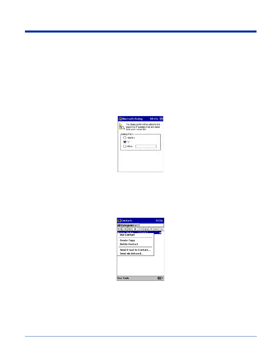 Using the dialer, Assign a dialing prefix, Dialing | Using the dialer -19 | Hand Held Products 7900 User Manual | Page 131 / 204