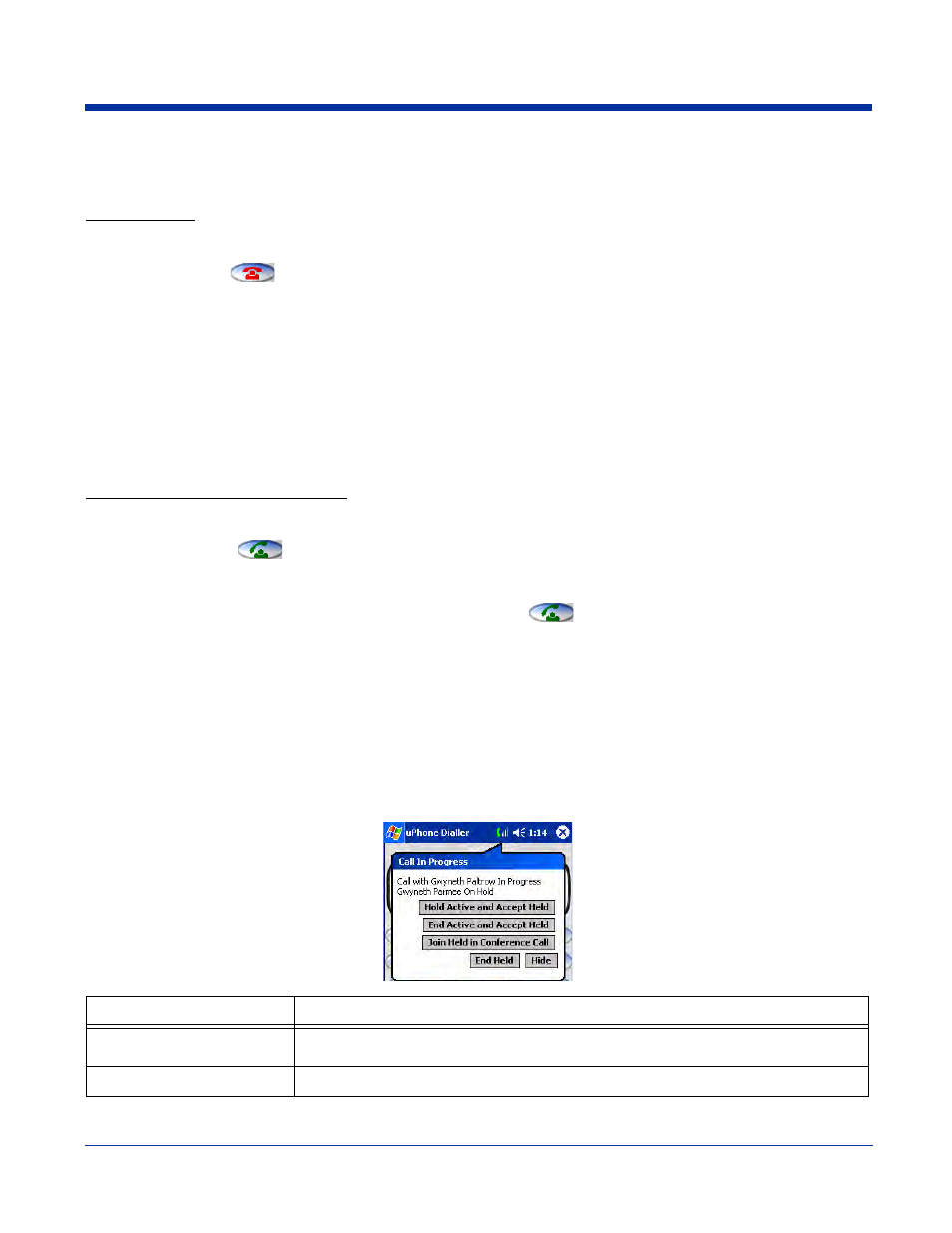 Call waiting, Making conference calls, Call waiting -7 making conference calls -7 | Ending a call, Placing the current call on hold | Hand Held Products 7900 User Manual | Page 143 / 204