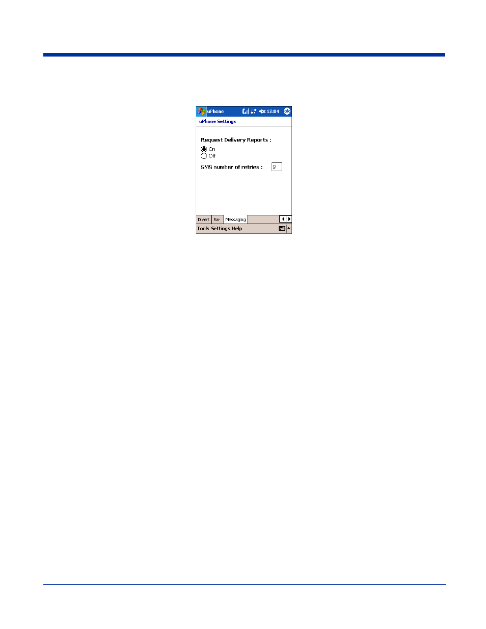 Messaging tab | Hand Held Products 7900 User Manual | Page 152 / 204