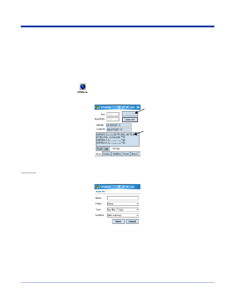 Gps demo, Accessing gpsdemo, Setup tab | Gps demo -6, Accessing gpsdemo -6 setup tab -6 | Hand Held Products 7900 User Manual | Page 164 / 204