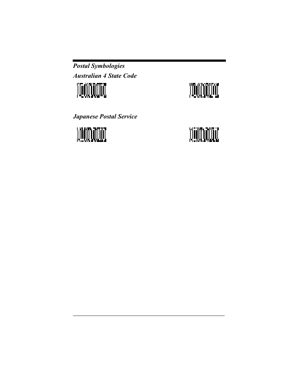 Australian 4 state code, Japanese postal service | Hand Held Products 4410 User Manual | Page 104 / 208