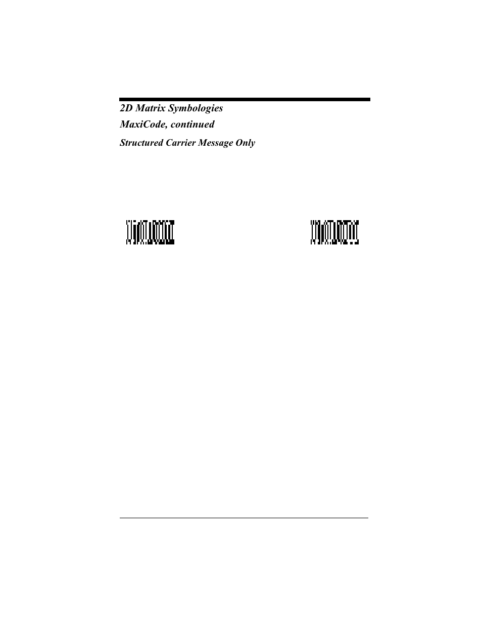 Structured carrier message only, Structured carrier message only -38, 2d matrix symbologies maxicode, continued | Hand Held Products 4410 User Manual | Page 108 / 208