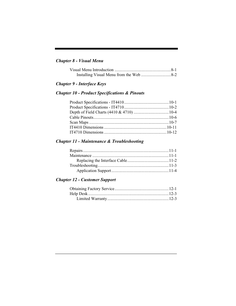 Hand Held Products 4410 User Manual | Page 11 / 208