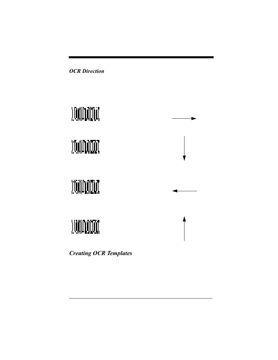 Ocr direction, Creating ocr templates, Ocr direction -4 | Creating ocr templates -4 | Hand Held Products 4410 User Manual | Page 116 / 208