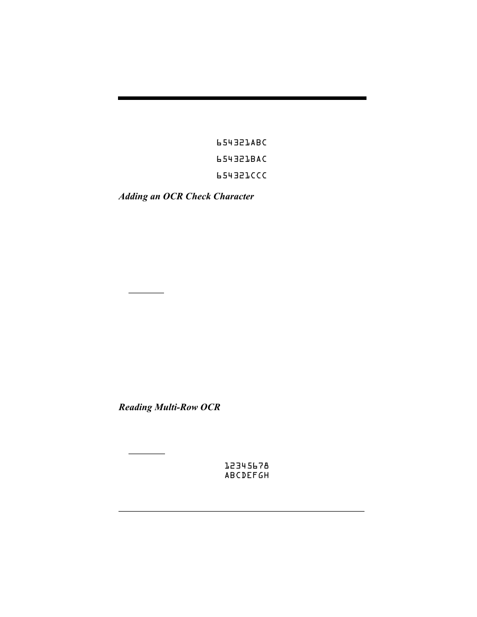 Adding an ocr check character, Adding an ocr check character -8, Reading multi-row ocr | Hand Held Products 4410 User Manual | Page 120 / 208