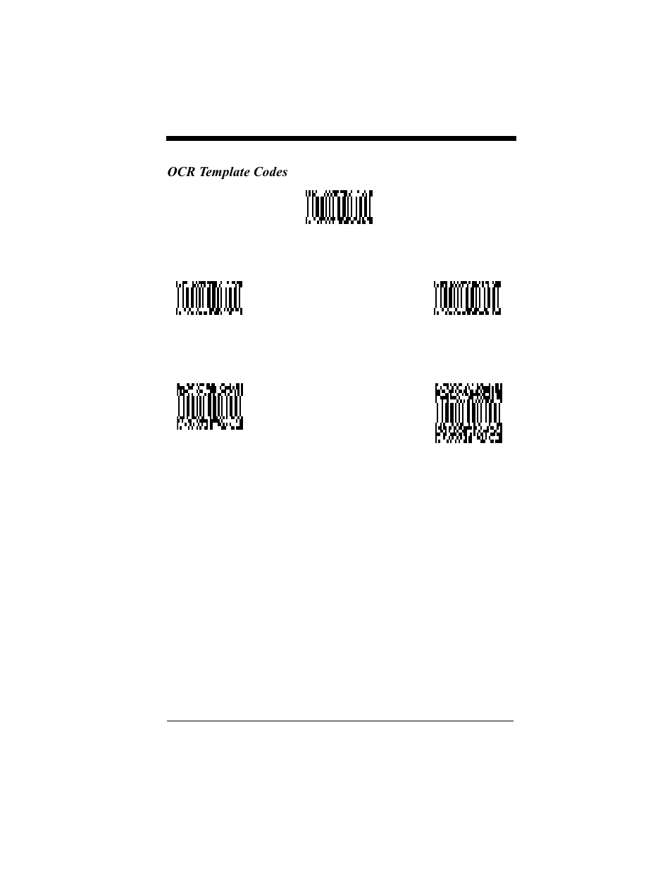 Ocr template codes, Ocr template codes -10 | Hand Held Products 4410 User Manual | Page 122 / 208