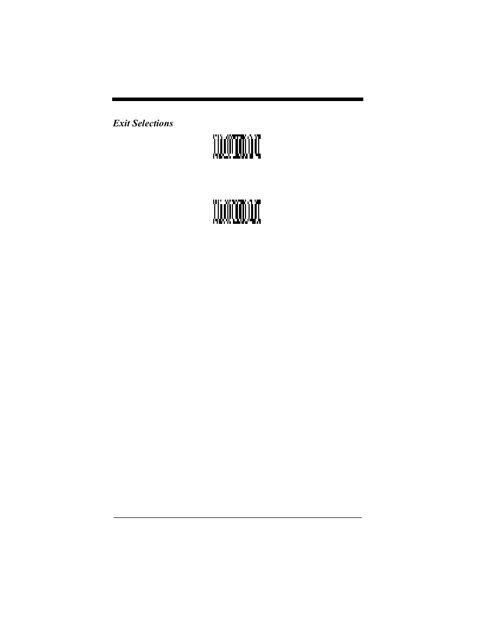 Exit selections | Hand Held Products 4410 User Manual | Page 123 / 208