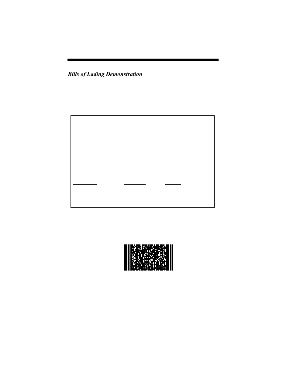 Bills of lading demonstration | Hand Held Products 4410 User Manual | Page 141 / 208
