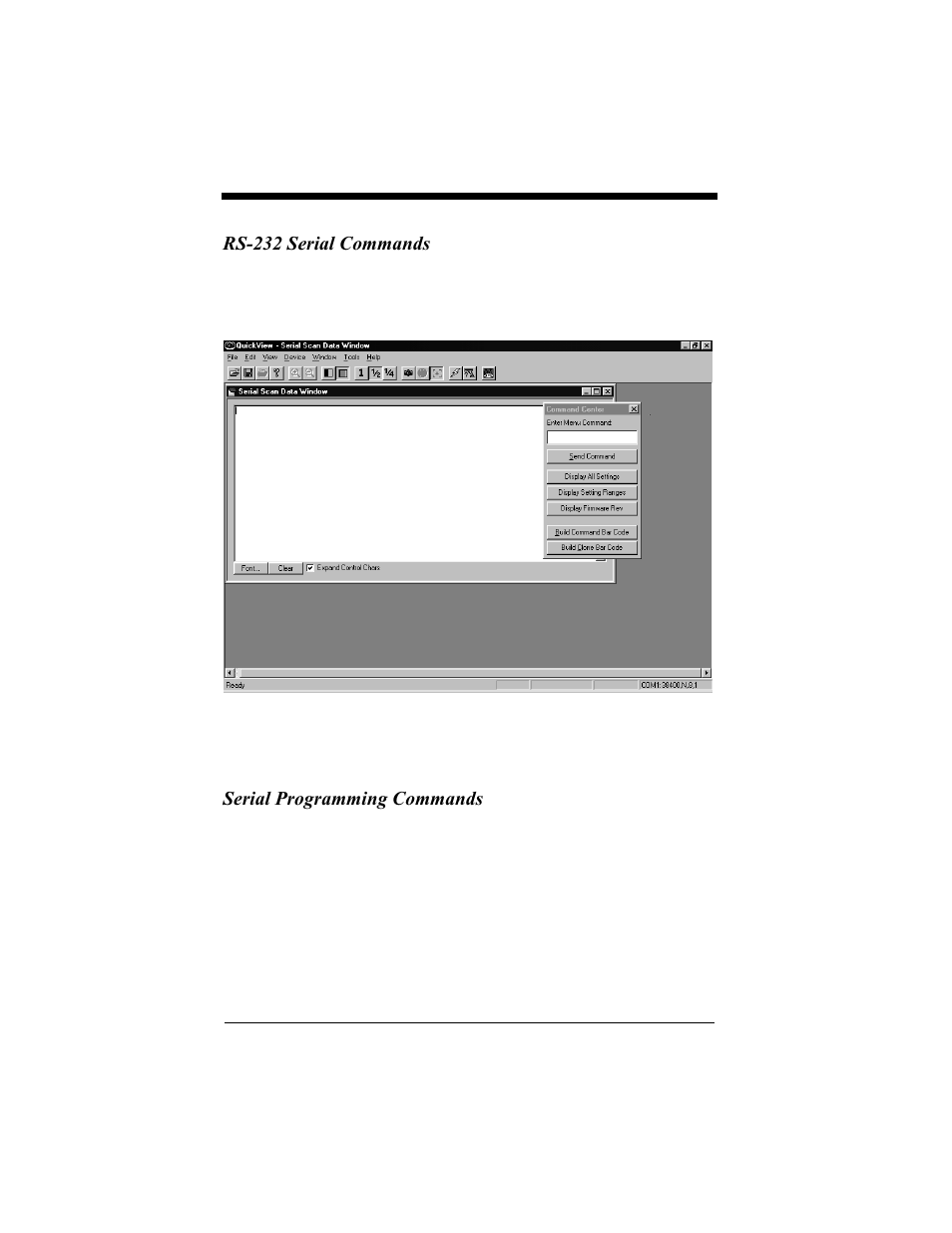 Serial programming commands, Serial programming commands -15 | Hand Held Products 4410 User Manual | Page 147 / 208