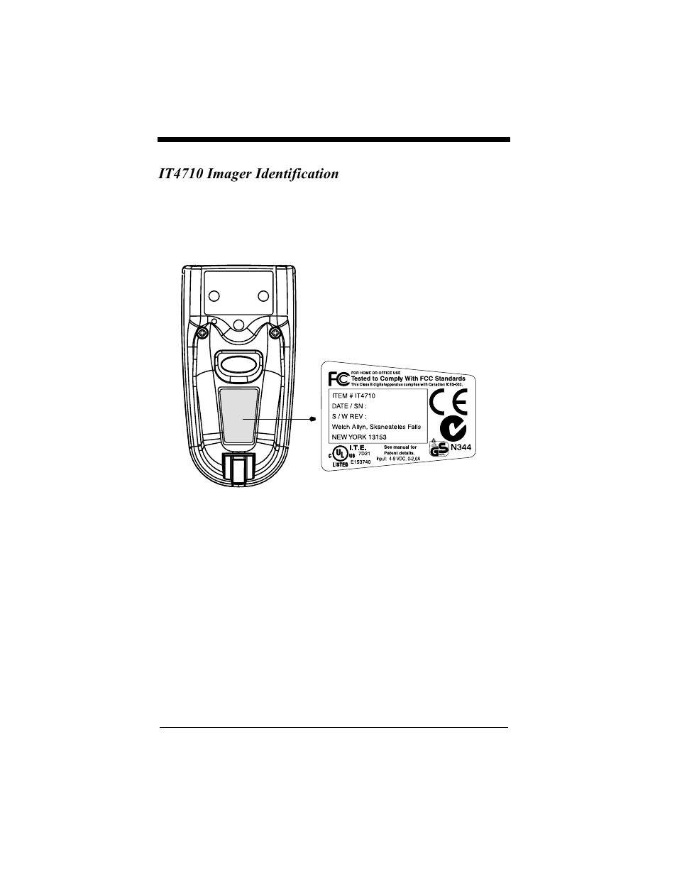 It4710 imager identification, It4710 imager identification -5 | Hand Held Products 4410 User Manual | Page 17 / 208