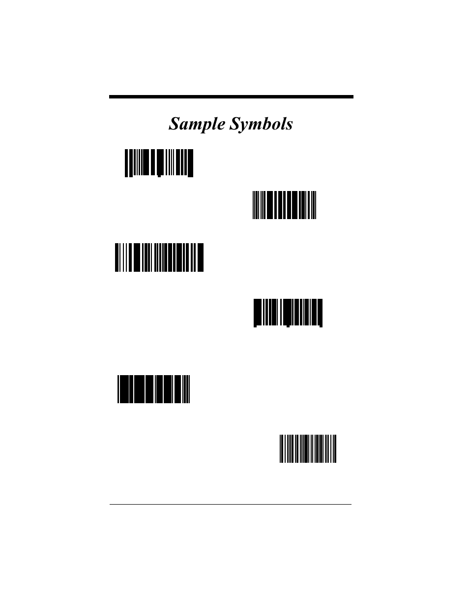 Sample symbols | Hand Held Products 4410 User Manual | Page 201 / 208