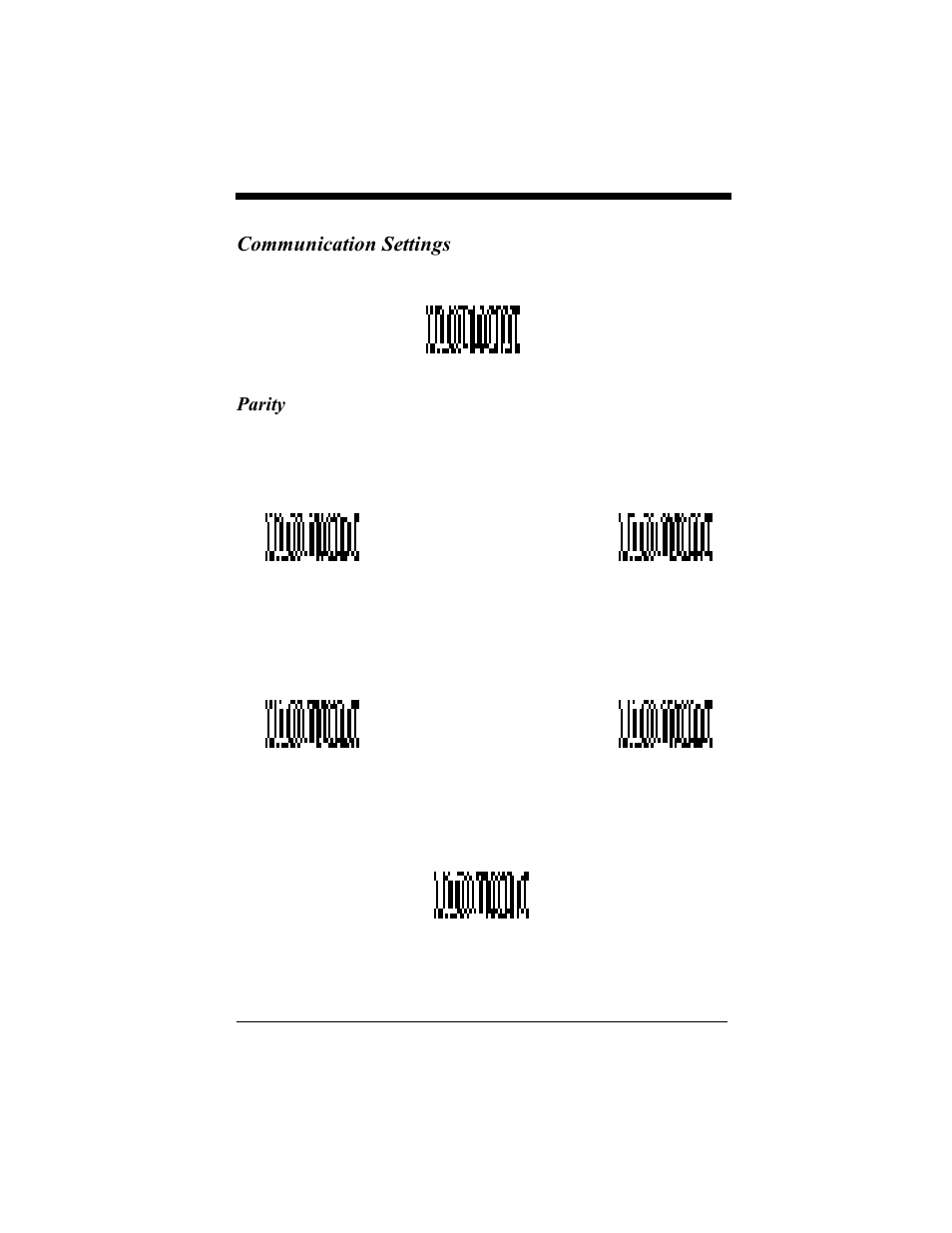 Communication settings, Parity, Communication settings -10 | Parity -10 | Hand Held Products 4410 User Manual | Page 30 / 208